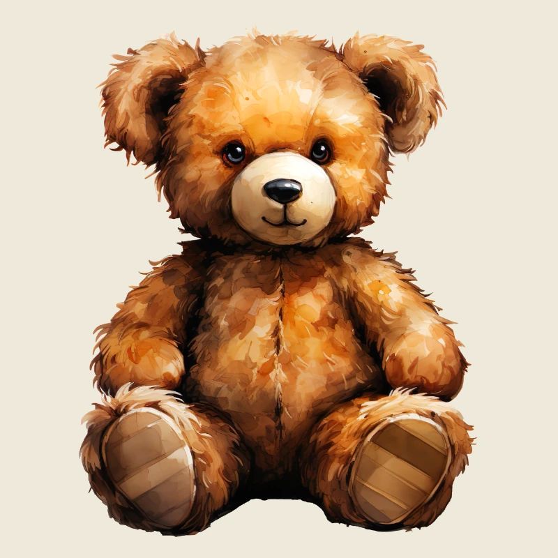 Plush bear as a childhood memory
