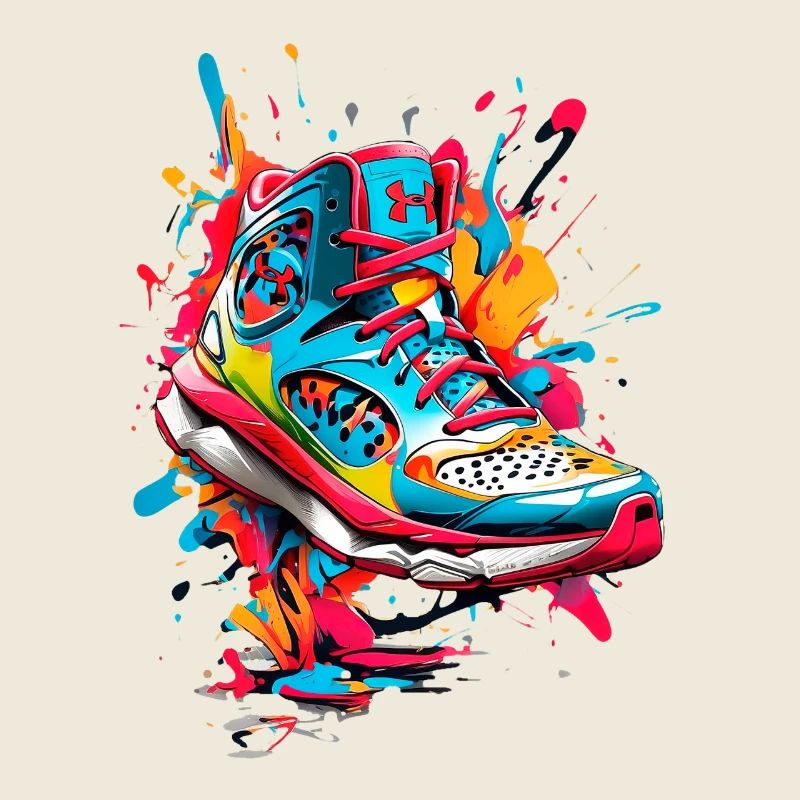 Sneaker graffiti coloré