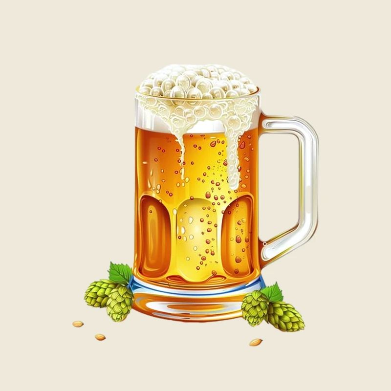 Bière glacée dans un pichet avec du houblon et de l’orge