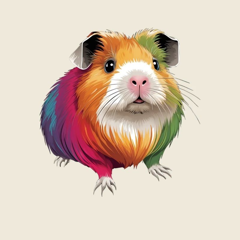 Cute colorful guinea pig