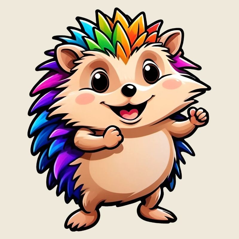 Enfants Mignon Dessin Animé Hérisson