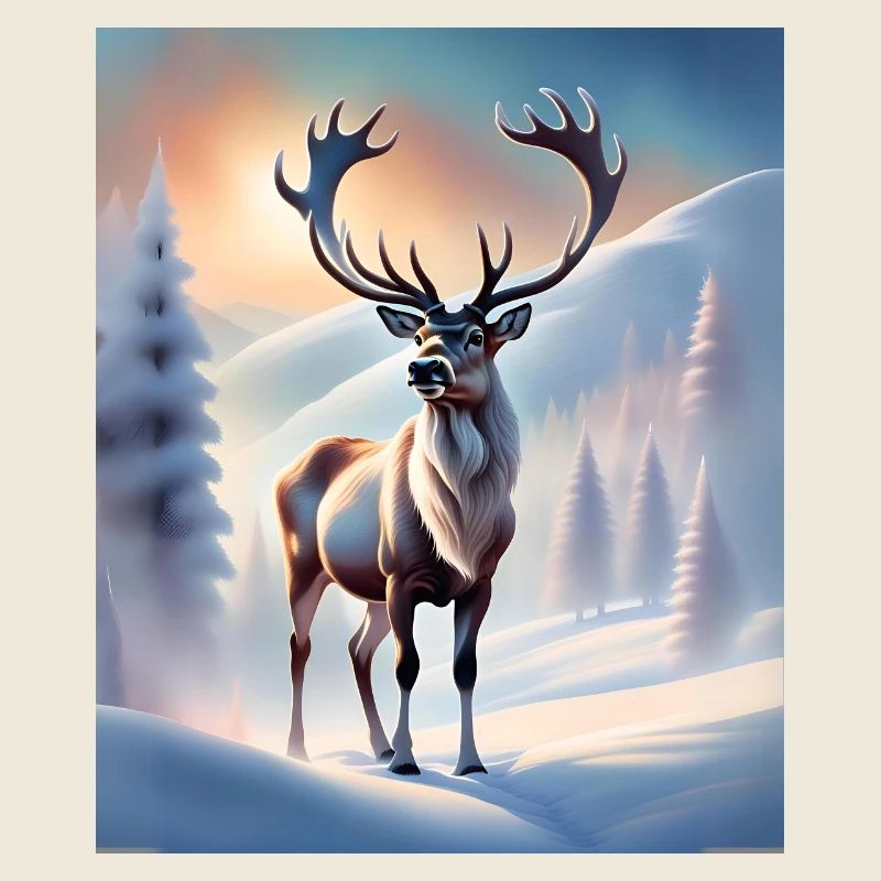 Winter reindeer