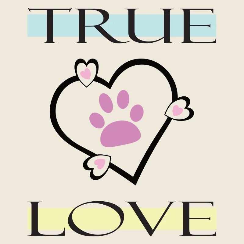 Véritable amour Empreinte de patte