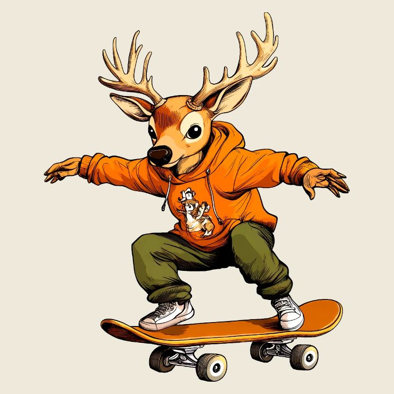 Skateboard Hirsch