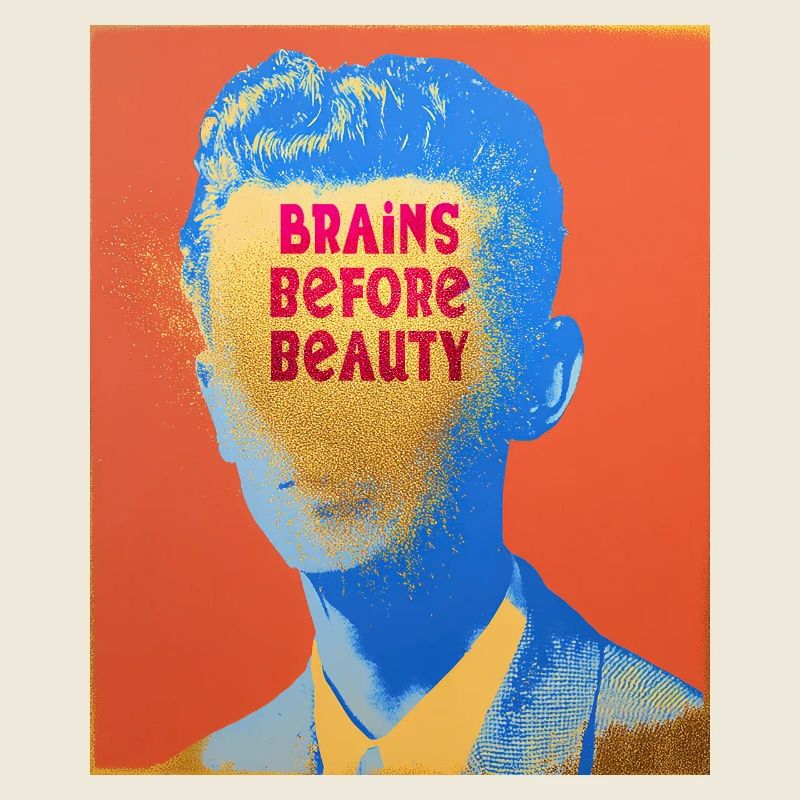 Personne réfléchie avec un message