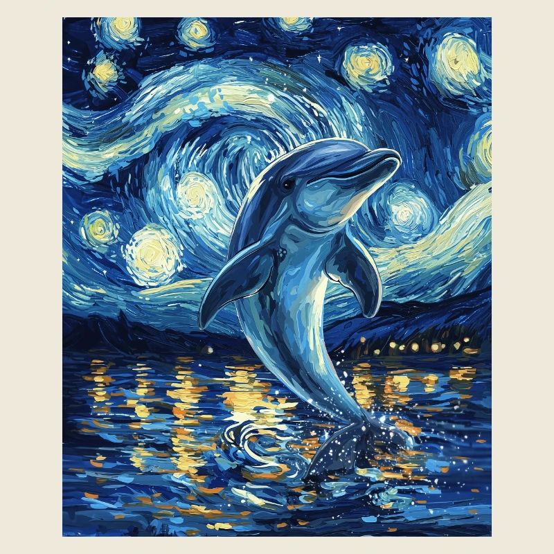 Delfin Van Gogh Style Starry