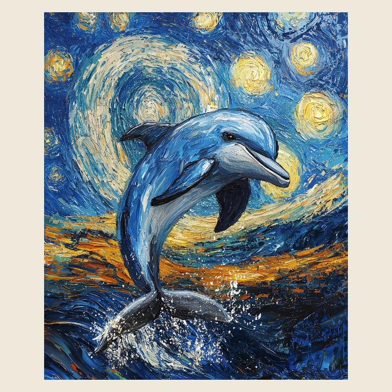 Delfin Van Gogh Style Starry 