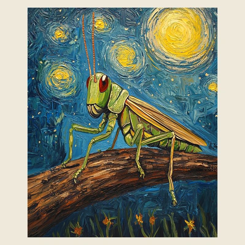 Grasshopper Grasshopper Van Gogh Style