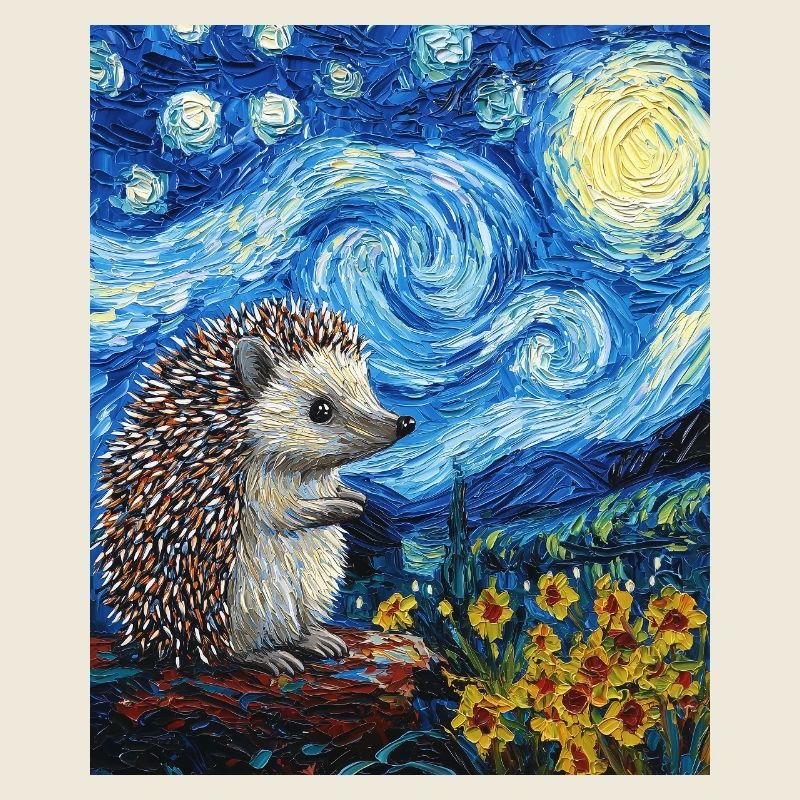  Igel Van Gogh Style Starry Night
