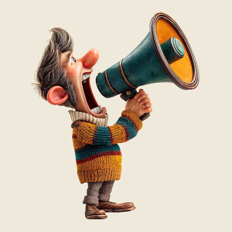 Cartoon Megaphone Speaker
