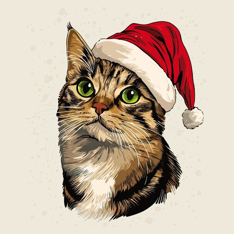 Cat Christmas Winter Hat Snow Winter