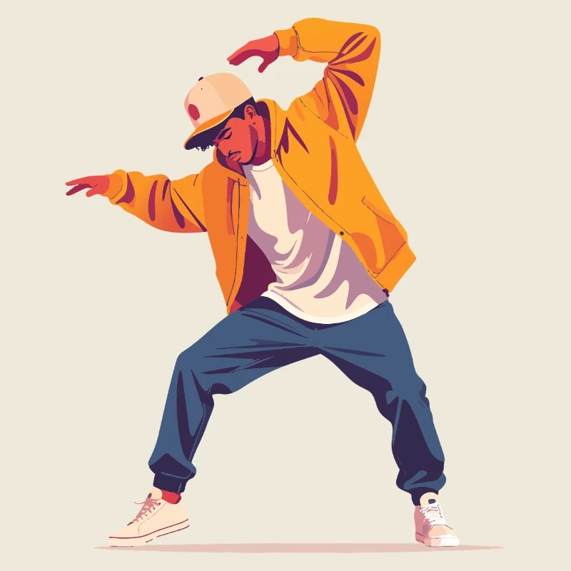 Motif de danse Personne en Breakdance Pose Dancer