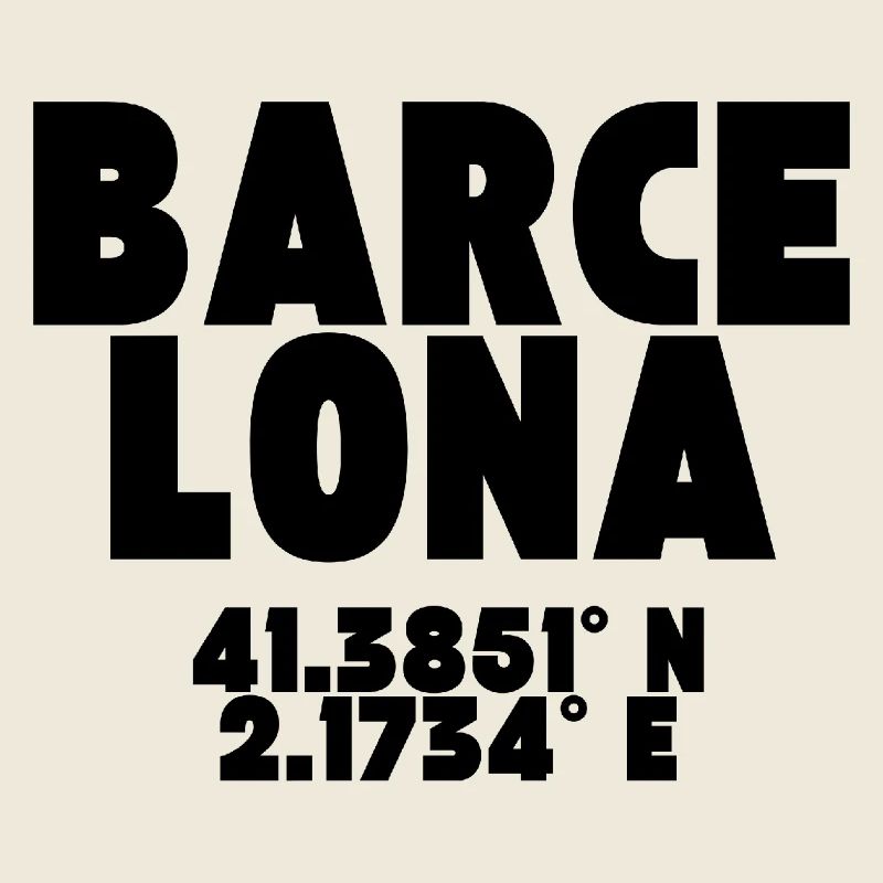 Barcelone - Design avec coordonnées