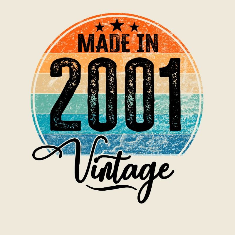 Vintage Made in 2001 Geburtsjahr 2001 Geburtstag