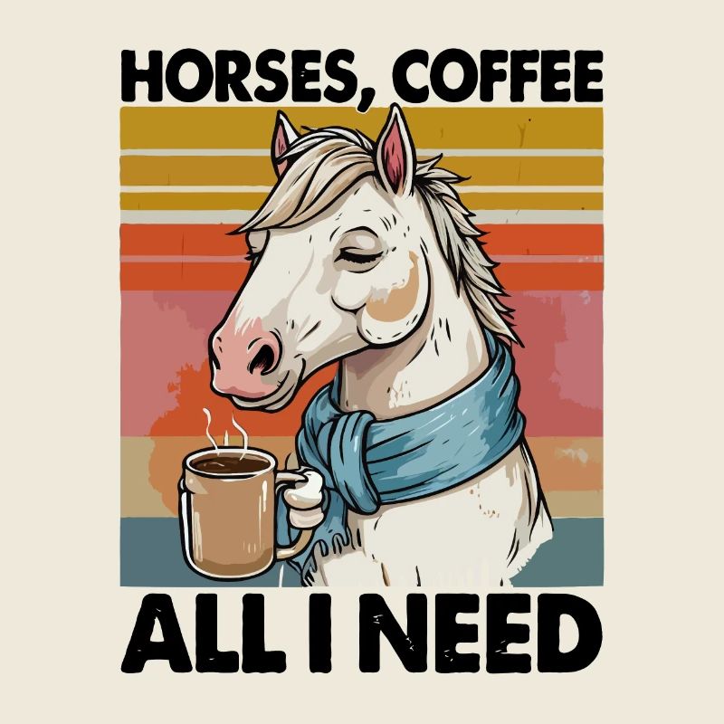 Lustiges Pferd Kunst Pferdebesitzer Pferde Kaffee