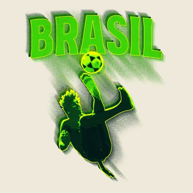 Brasil Neon Soccer Kick