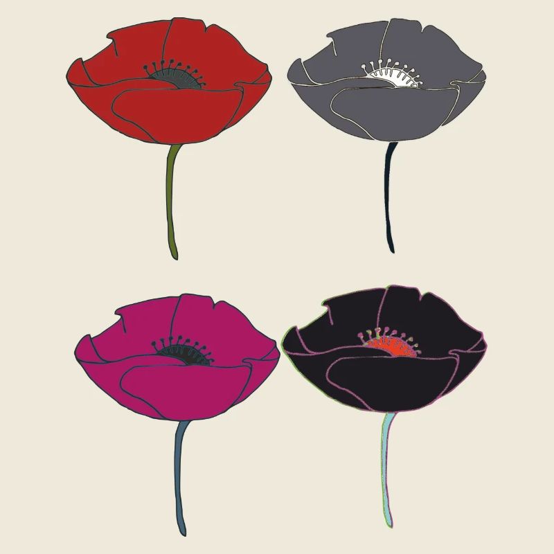 coquelicots colorés