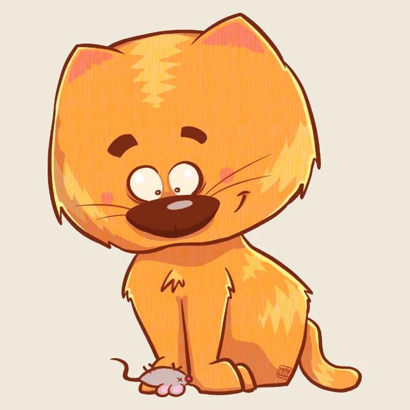 Chat, orange et mignon