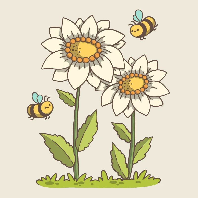 Bees and flowers