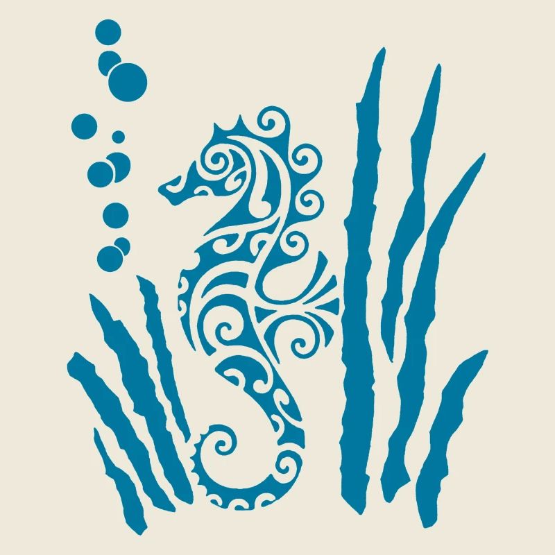 Blaues Stammes-Seepferdchen