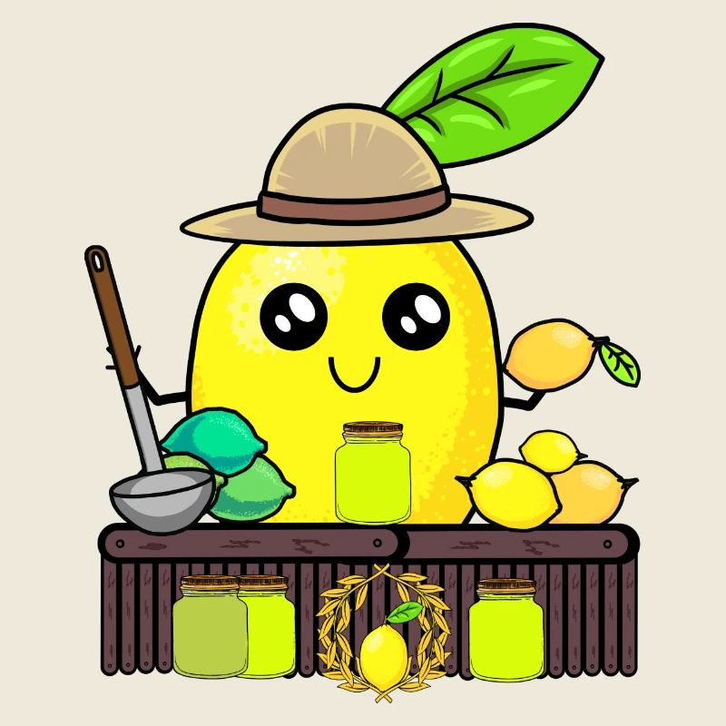 Zitronen Lemonen Saft Verkäufer Zitrone sauer