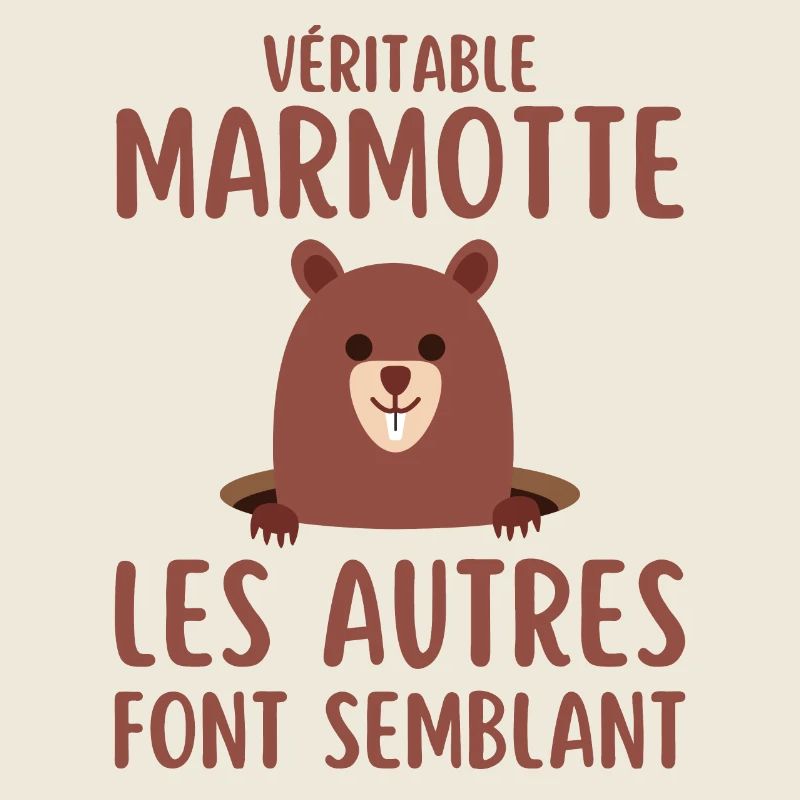 Véritable marmotte les autres font semblant