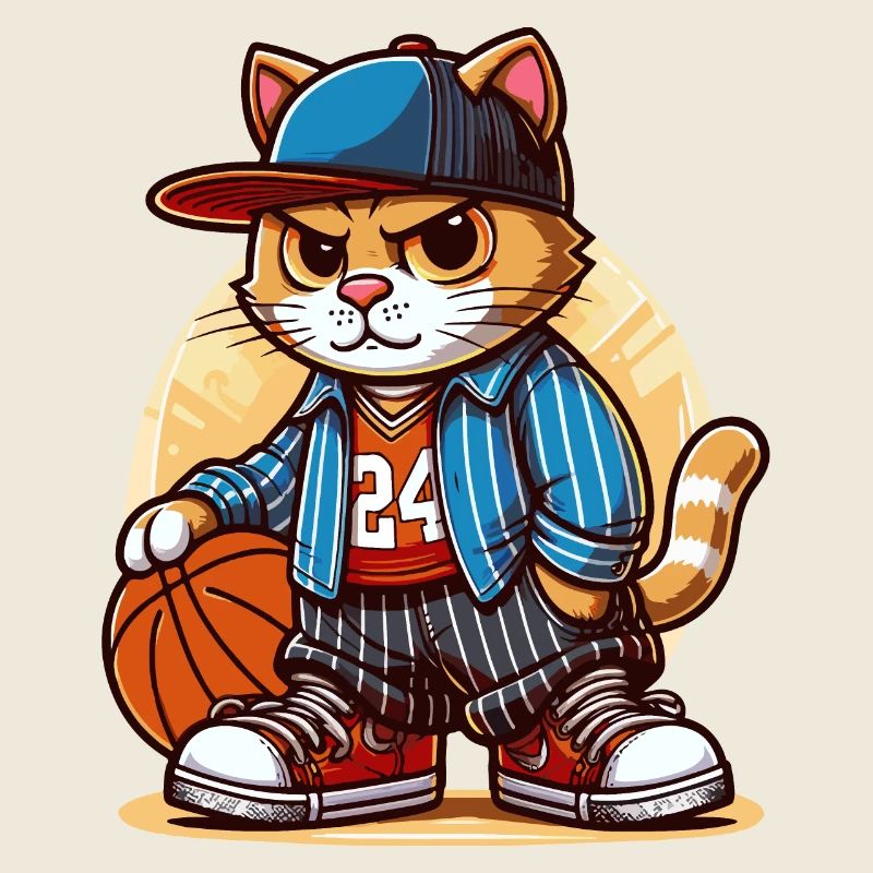 Chat forcé : Jouer au basket