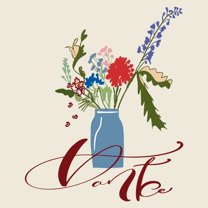 Danke mit Blumenstrauß 