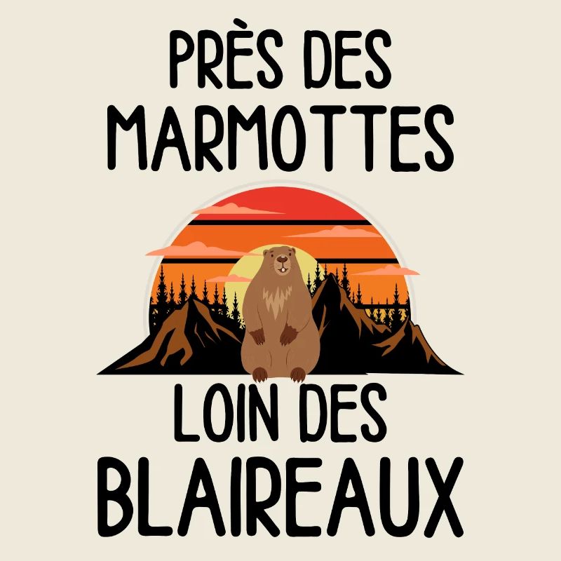 Marmotte au coucher de soleil