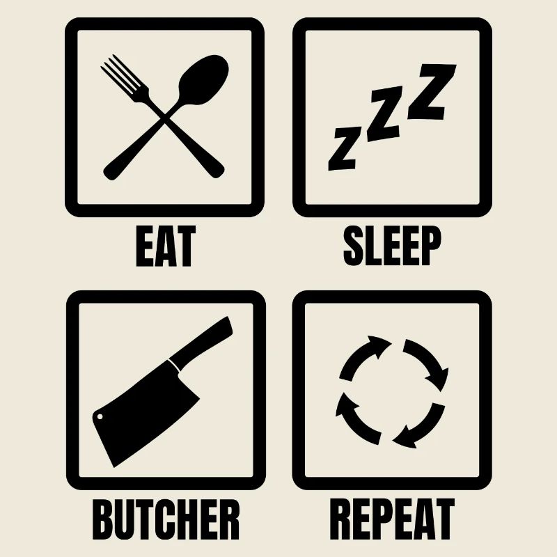 Routine quotidienne du boucher