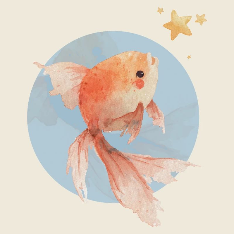 Poisson rouge avec une vision