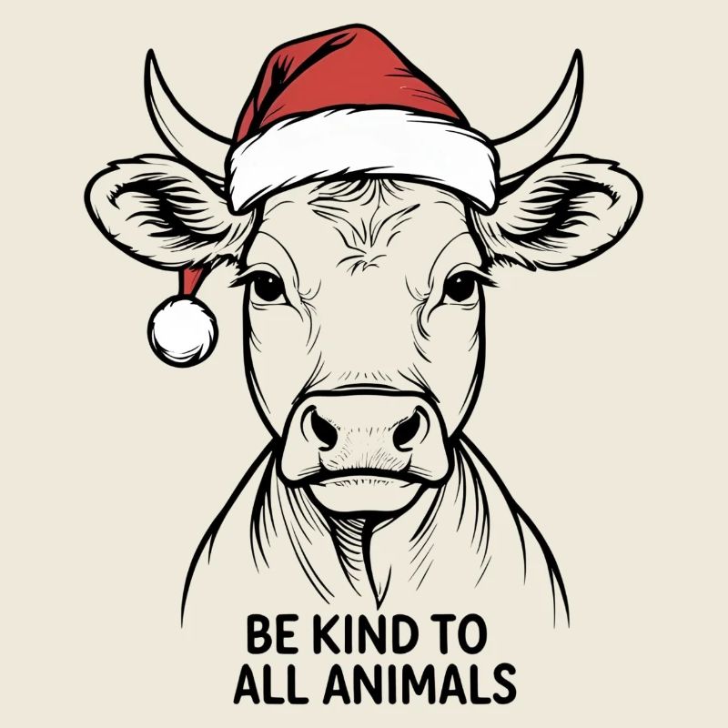 Weihnachtskuh – Be kind to all animals - Vegan