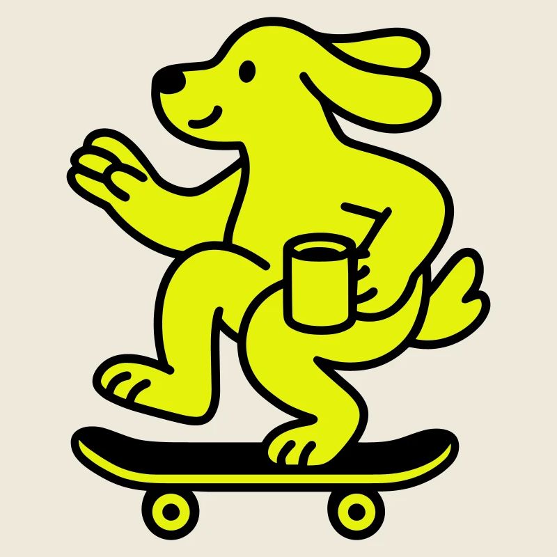 Chien patineur