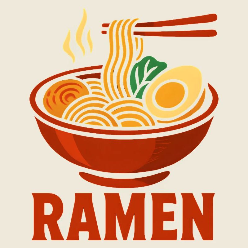 Ramen Noodle Bowl Illustration