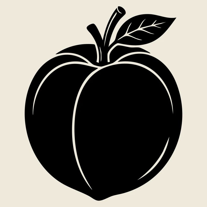 Silhouette du Fruit de la Pêche