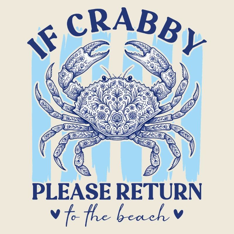 Funny If Crabby Return To The Beach Summer