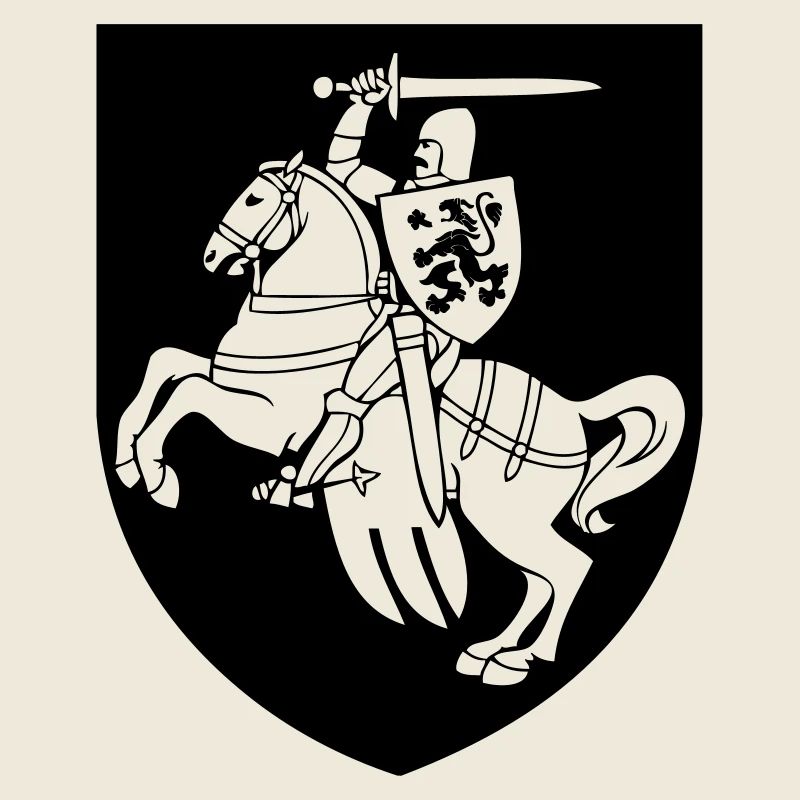 Ritter mit Schild - Wappen