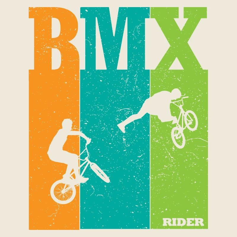 Silhouettes des riders BMX Color Block