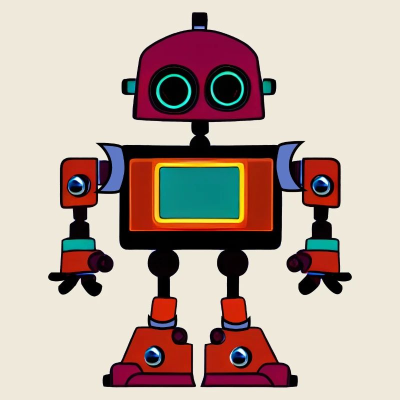 Colorful Retro Robot