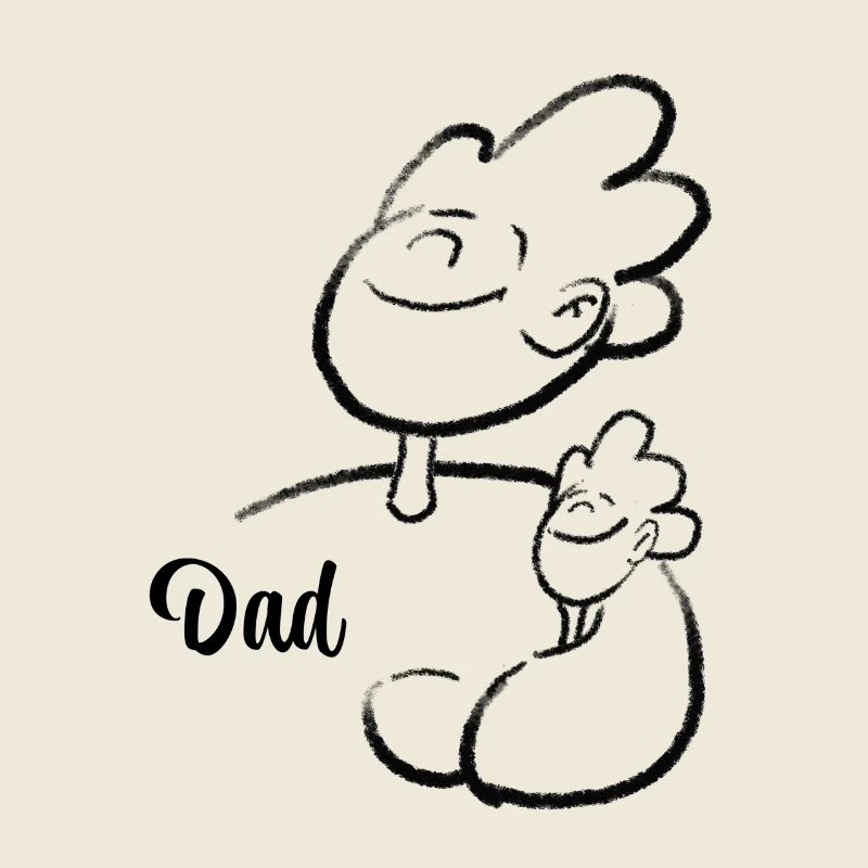 Father and Son Illustration