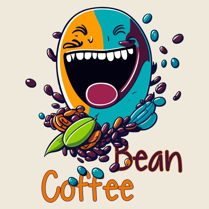 Lachende Kaffeebohne