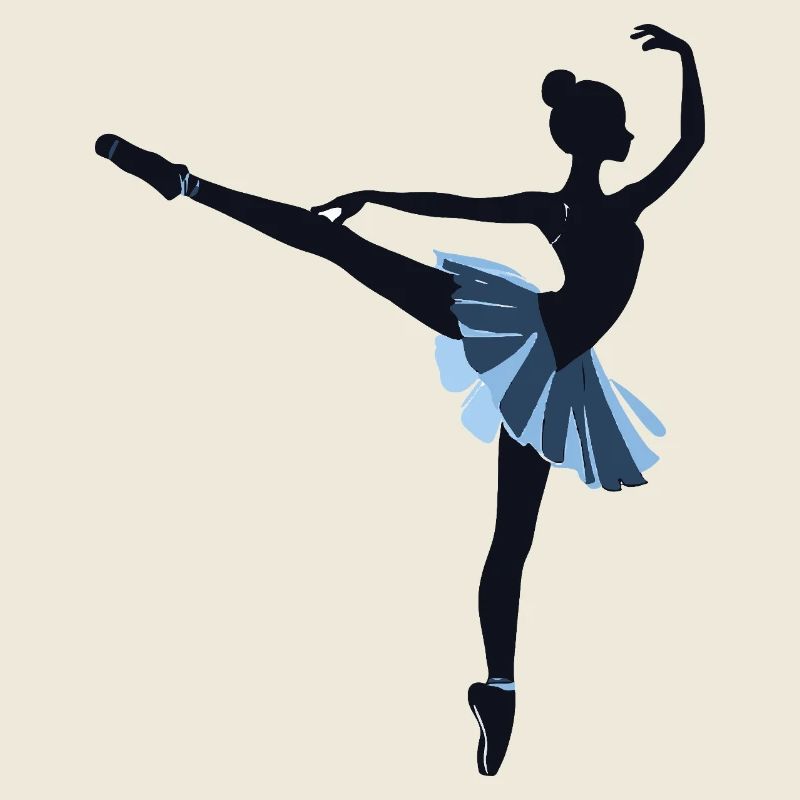 Illustration de danseuse de ballet en noir et blanc