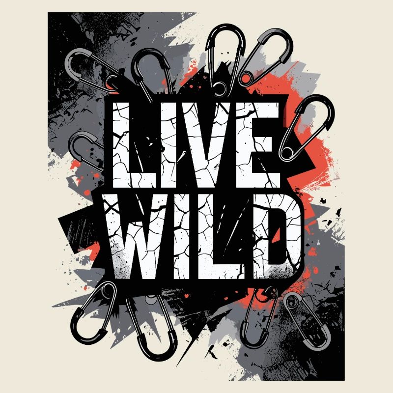 Live Wild Graffiti Design