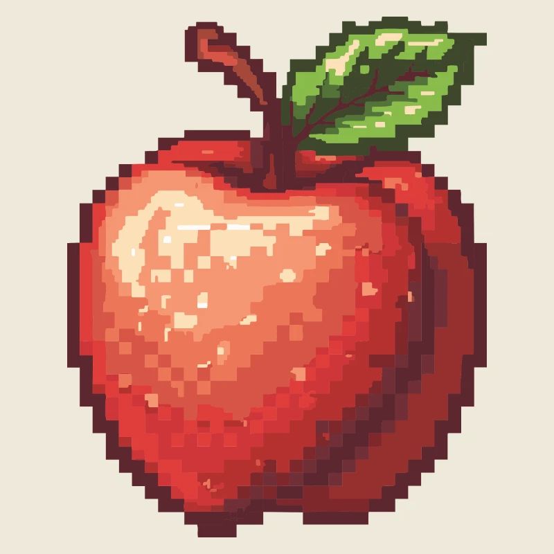 Retro Pixel Apple