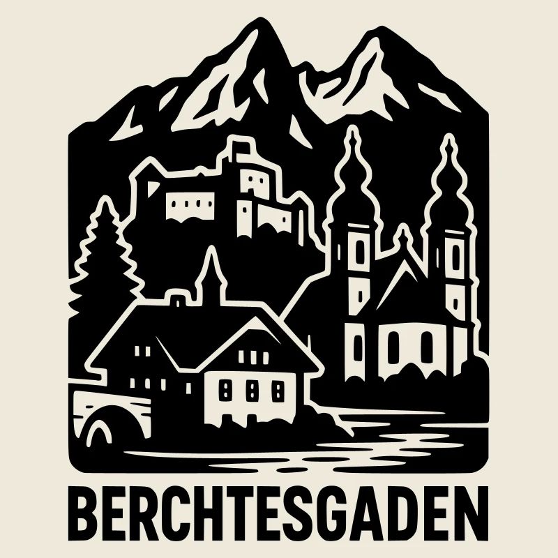 Silhouette de Berchtesgaden Point de repère