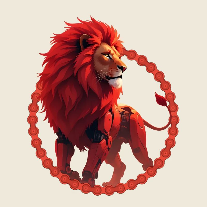 Lion Cyber Rouge dans le ring