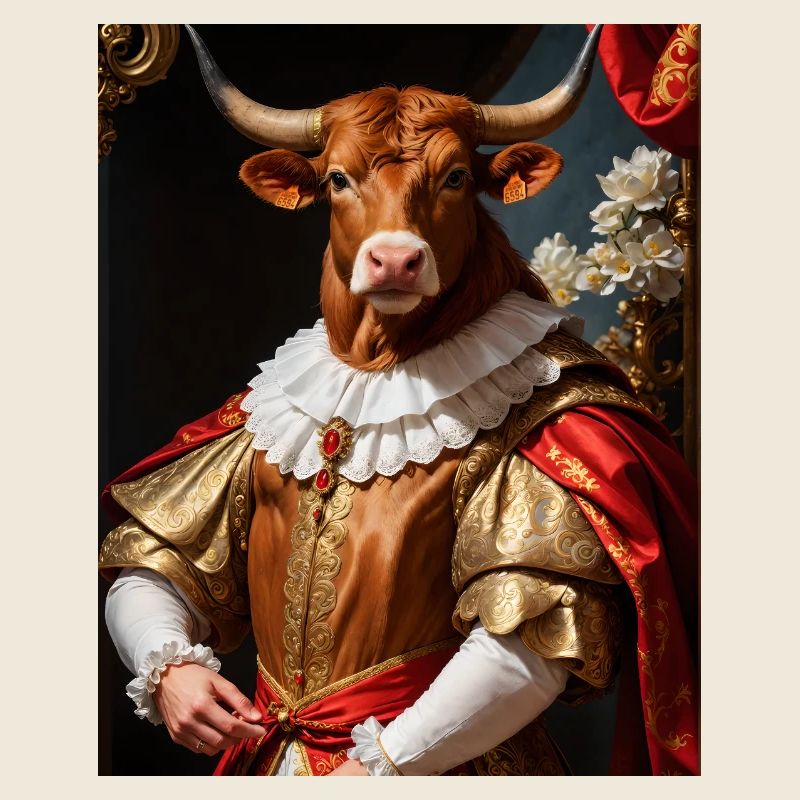 Taureau majestueux – roi du Baroque