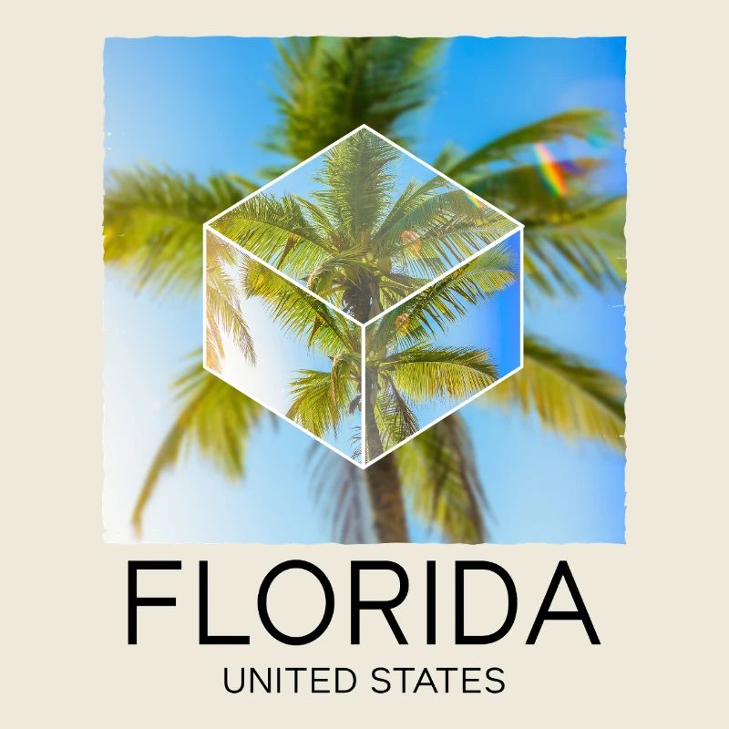 Florida USA Miami America Summer Palm Trees Beach