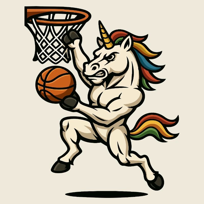 Rainbow Unicorn Slam Dunk