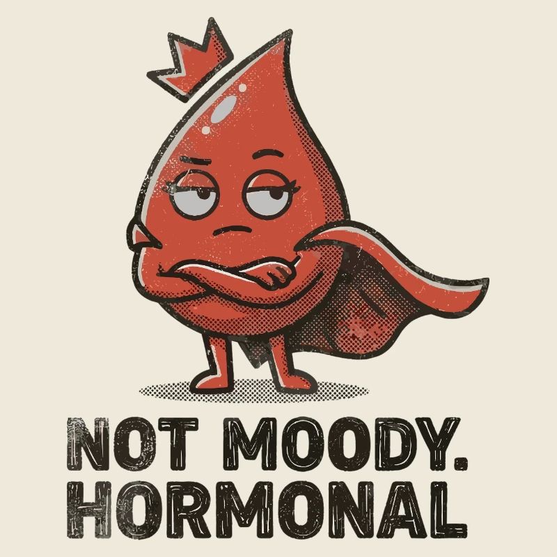 Not Moody Hormonal – Funny Period Statement